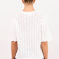 Dainty Ivory Lace Knit Tee