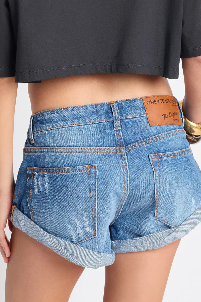 Bandits LW Denim Shorts - Pacifica Blue