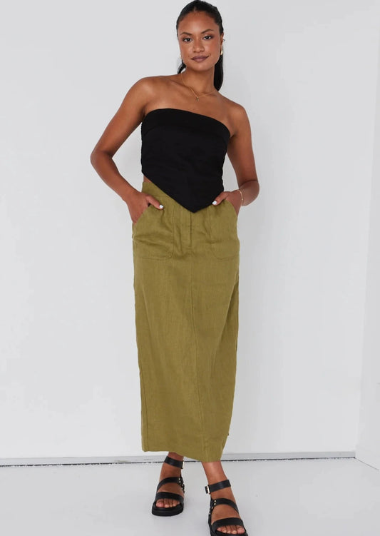 Tempt Pickle Utilitarian Skirt - Green
