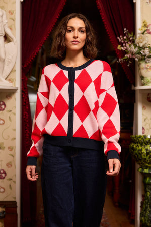 Gemma Cardigan - Cherry Milkshake