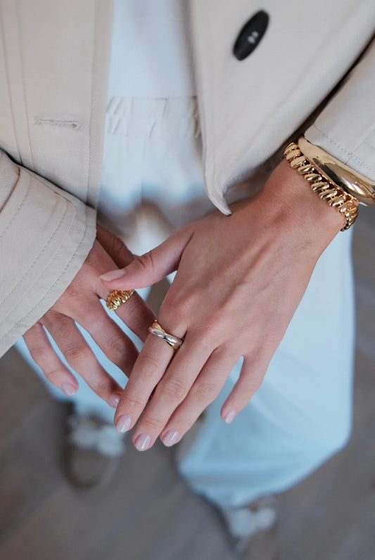 Freya Ring Gold/Silver - Size 8