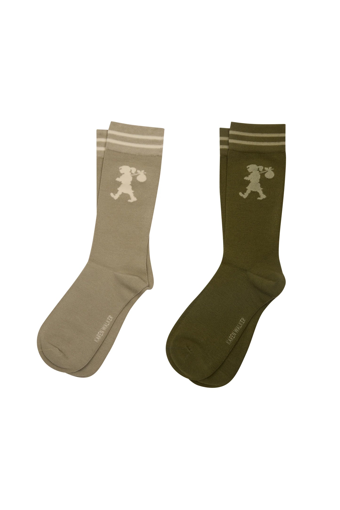 Runaway Socks 2pk Sage/Olive