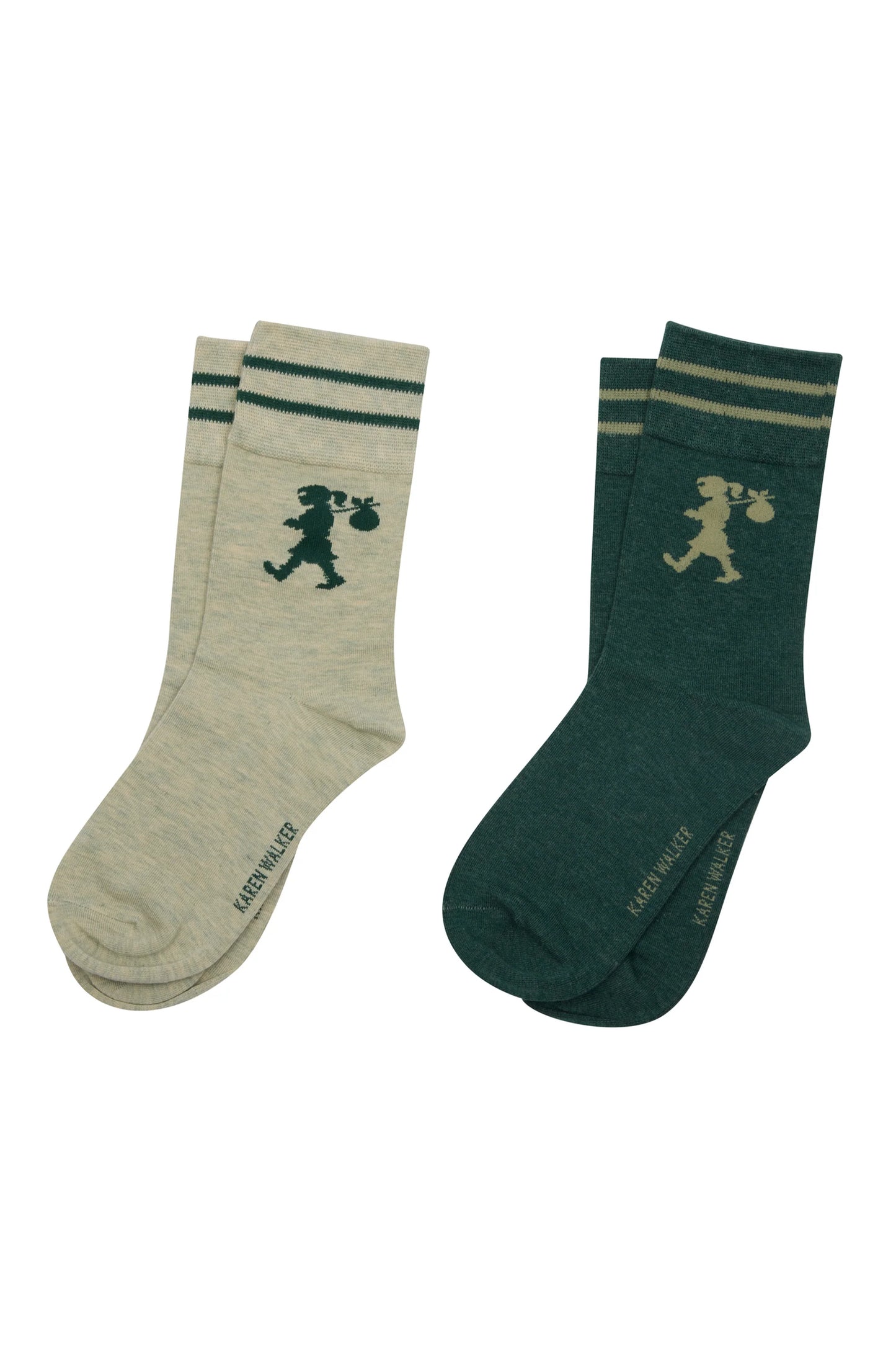Runaway Socks - Dark Green/Sage