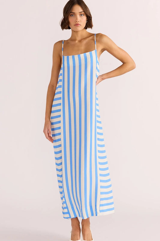 Nimue Midi Dress - Blue Stripe