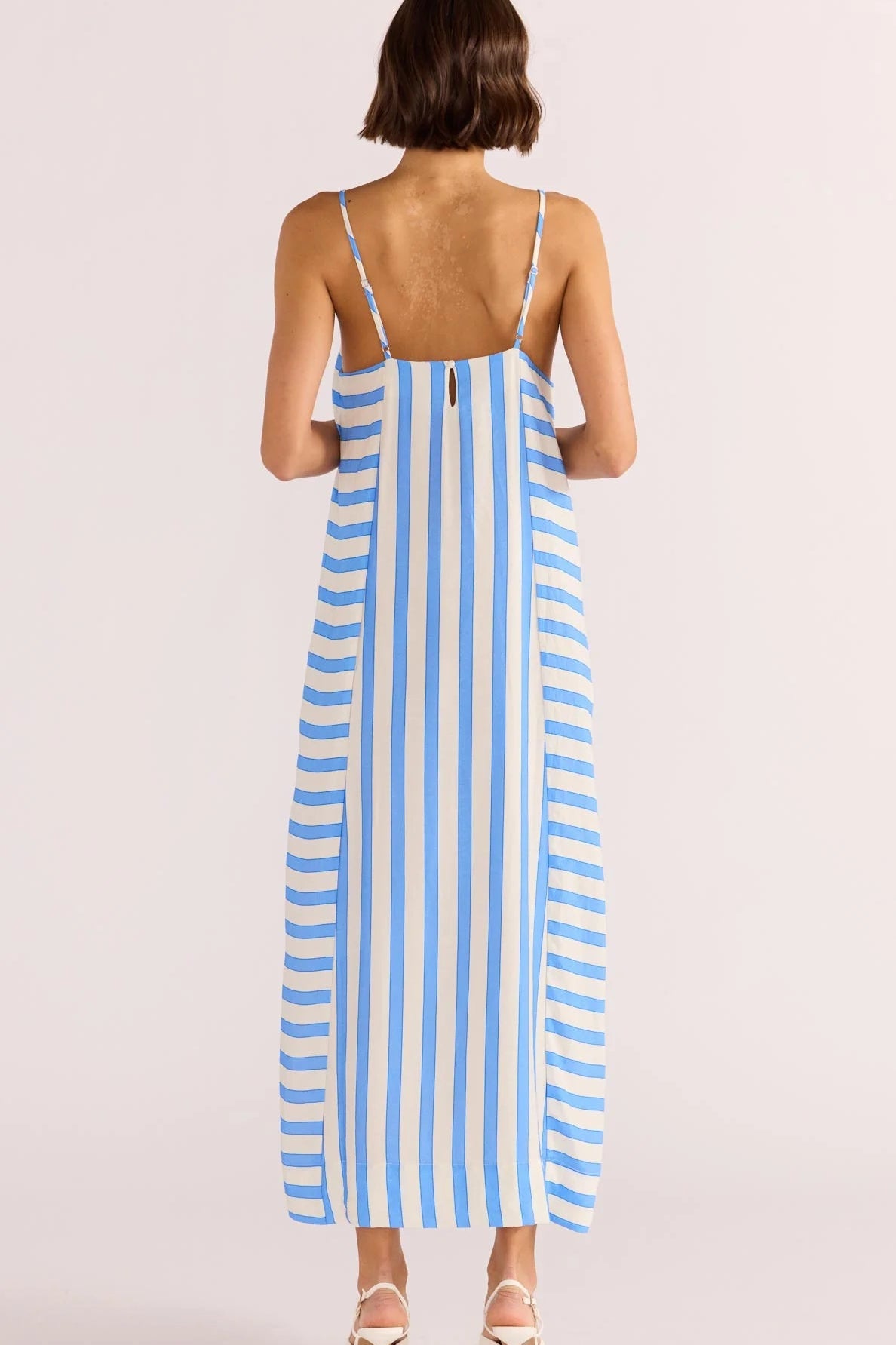 Nimue Midi Dress - Blue Stripe