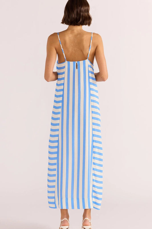 Nimue Midi Dress - Blue Stripe