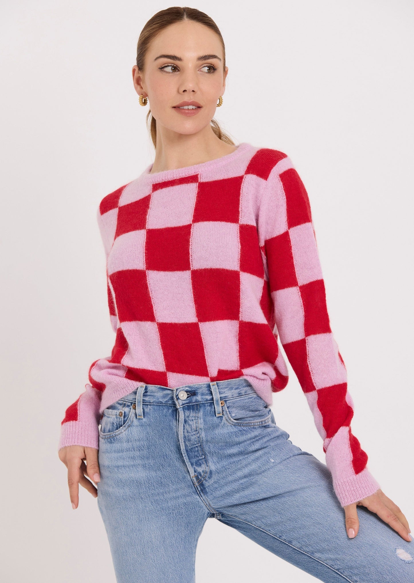 Box Jumper - Red Check – TenKu Collective
