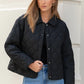 Absolute Black Collared Puffer Jacket