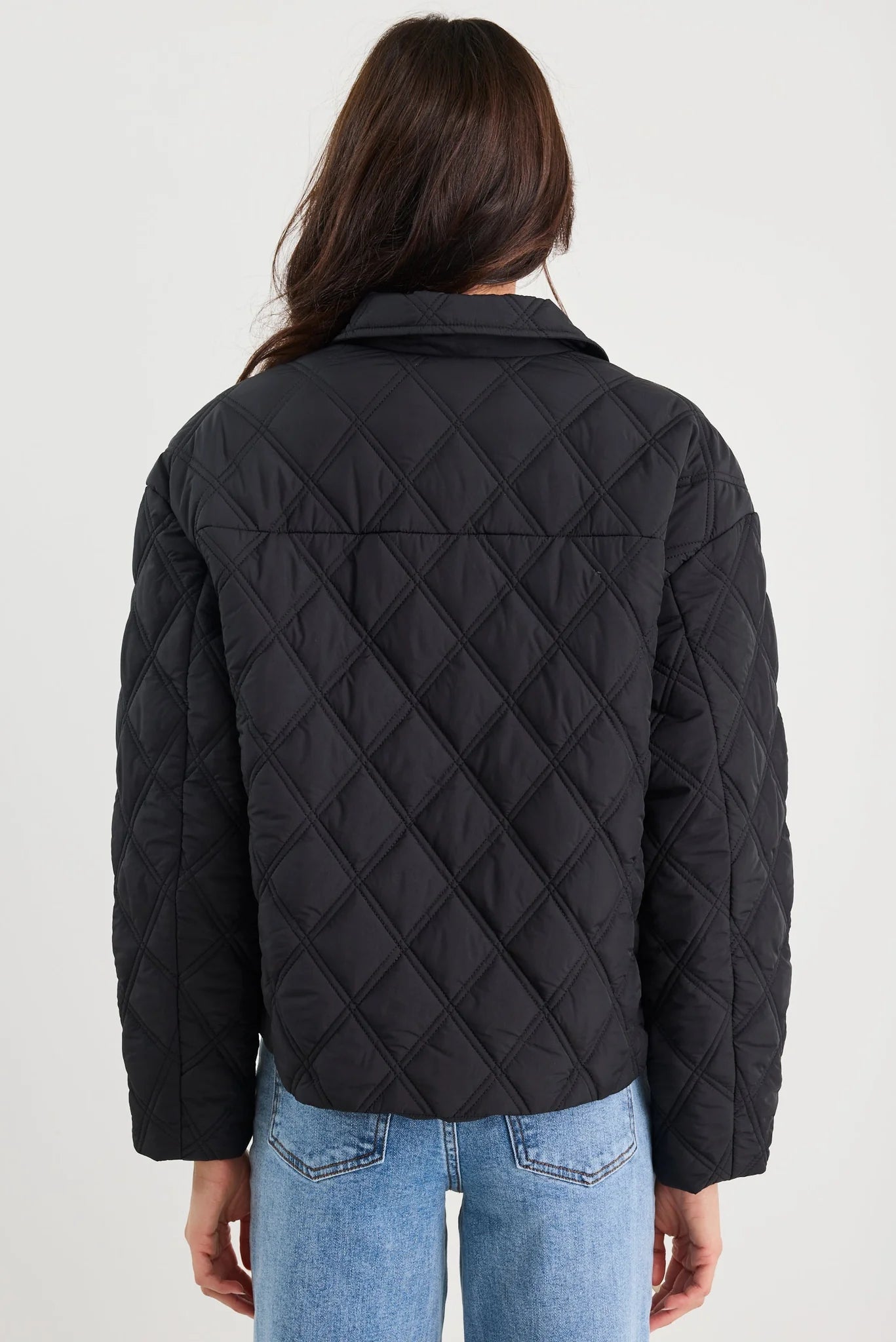 Absolute Black Collared Puffer Jacket