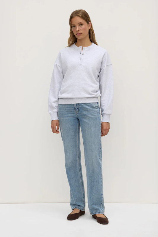 Anya Fleece Crew Grey Marle