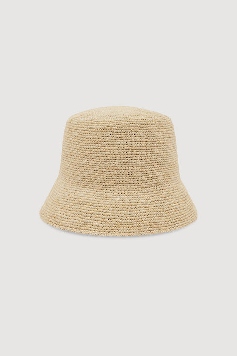 Raffia Short Brim Bucket Hat