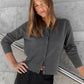 Autograph Charcoal Soft Fine Gauge Crewneck Cardigan