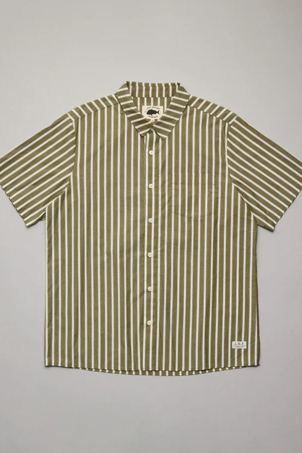 Ballast SS Shirt - Khaki Strip