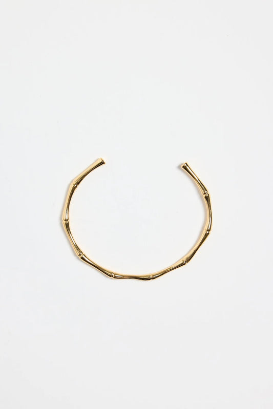 Bamboo Gold Cuff Bangle