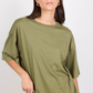 Boyfriend Washed Khaki Oversized Tee