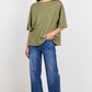 Boyfriend Washed Khaki Oversized Tee
