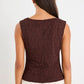 Breathless Chocolate Lace Sleeveless Top