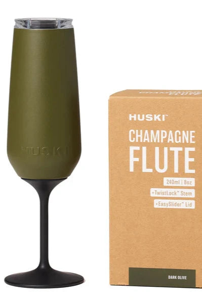 Huski Champagne Flute - Dark Olive