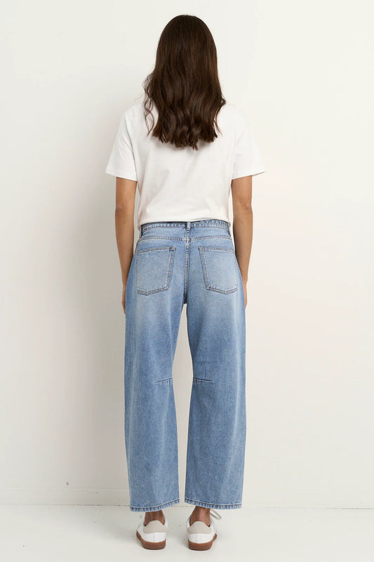 Campus Light Blue Tie Waste Barrel Jean