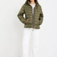 Caption Khaki Slimline Drawcord Puffer Jacket