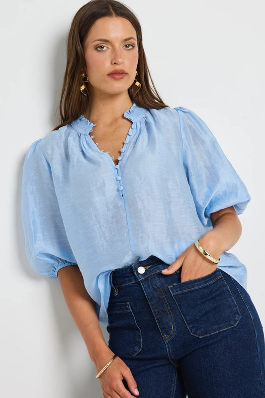 Closure Top - Pale Blue