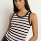 Cobble Navy Stripe Rib Tank