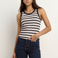 Cobble Navy Stripe Rib Tank