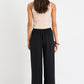 Guardian Black Linen Viscose Elastic Back Pants