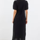Commend Black Texture Shaped SS Maxi Dress