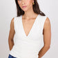 Connect Ivory Jersey Cross Front Top