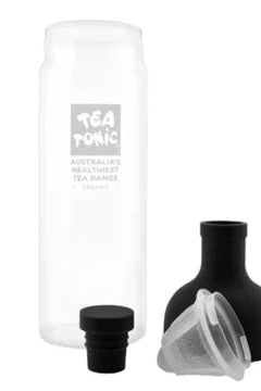 TT Glass Wine Bottle Tea Strainer - Black