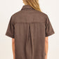 Crucial Mocha Denim Short Sleeve Shacket