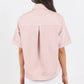 Crucial Pale Pink Denim Short Sleeve Shacket