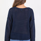 Dawn Ink Crochet Knit Jumper