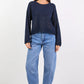 Dawn Ink Crochet Knit Jumper