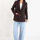 Diploma Dark Choc Two Button Blazer