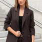 Diploma Dark Choc Two Button Blazer