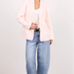 Diploma Soft Pink Linen Two Button Vent Sleeve Blazer