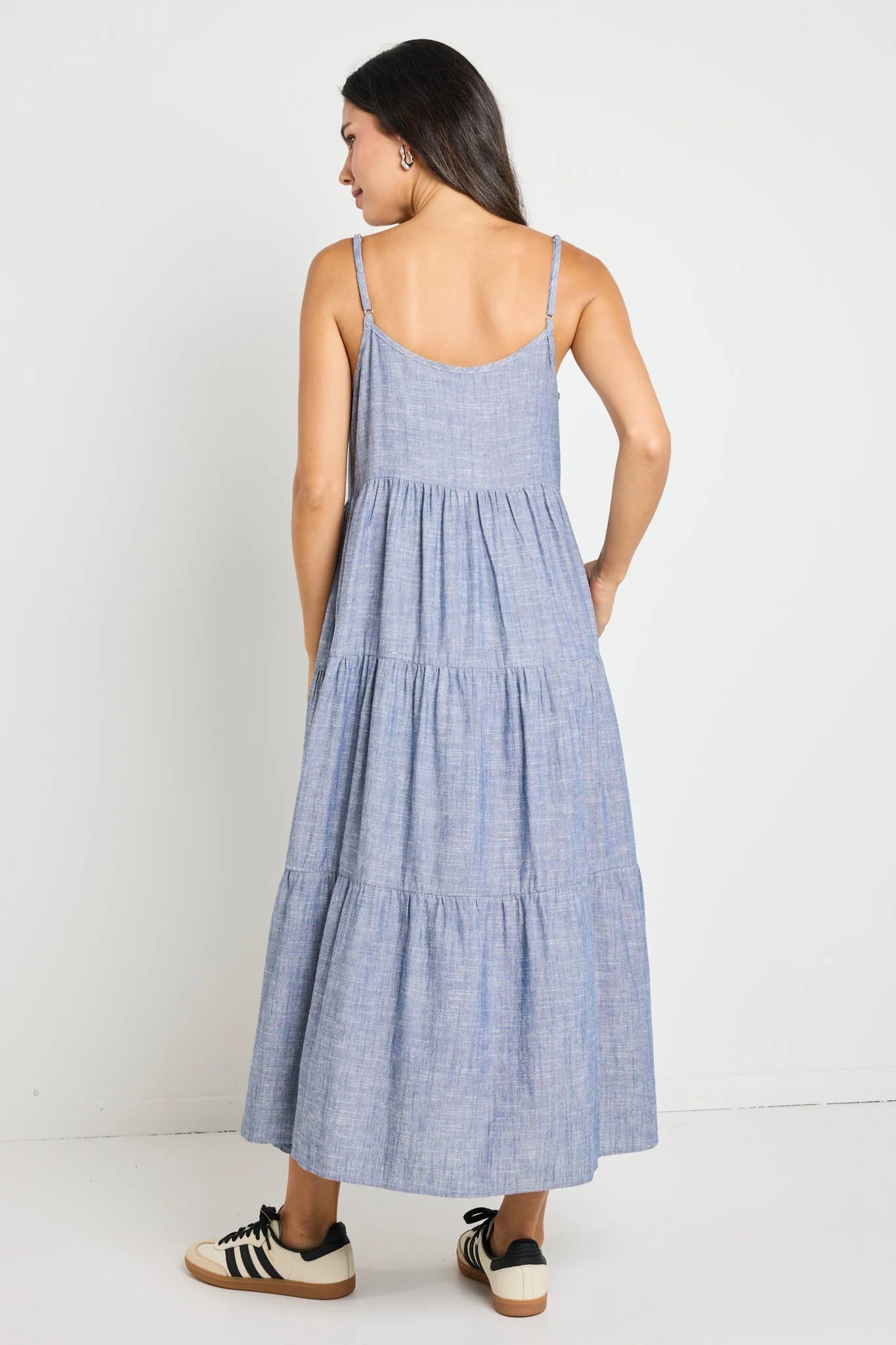 Eden Midi Dress - Chambray Blue