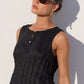 Encourage Black Linen Pintuck