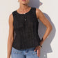 Encourage Black Linen Pintuck