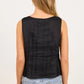 Encourage Black Linen Pintuck