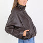 Ensemble Chocolate Faux Leather Jacket