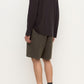 Finley Linen Short - Dark Military