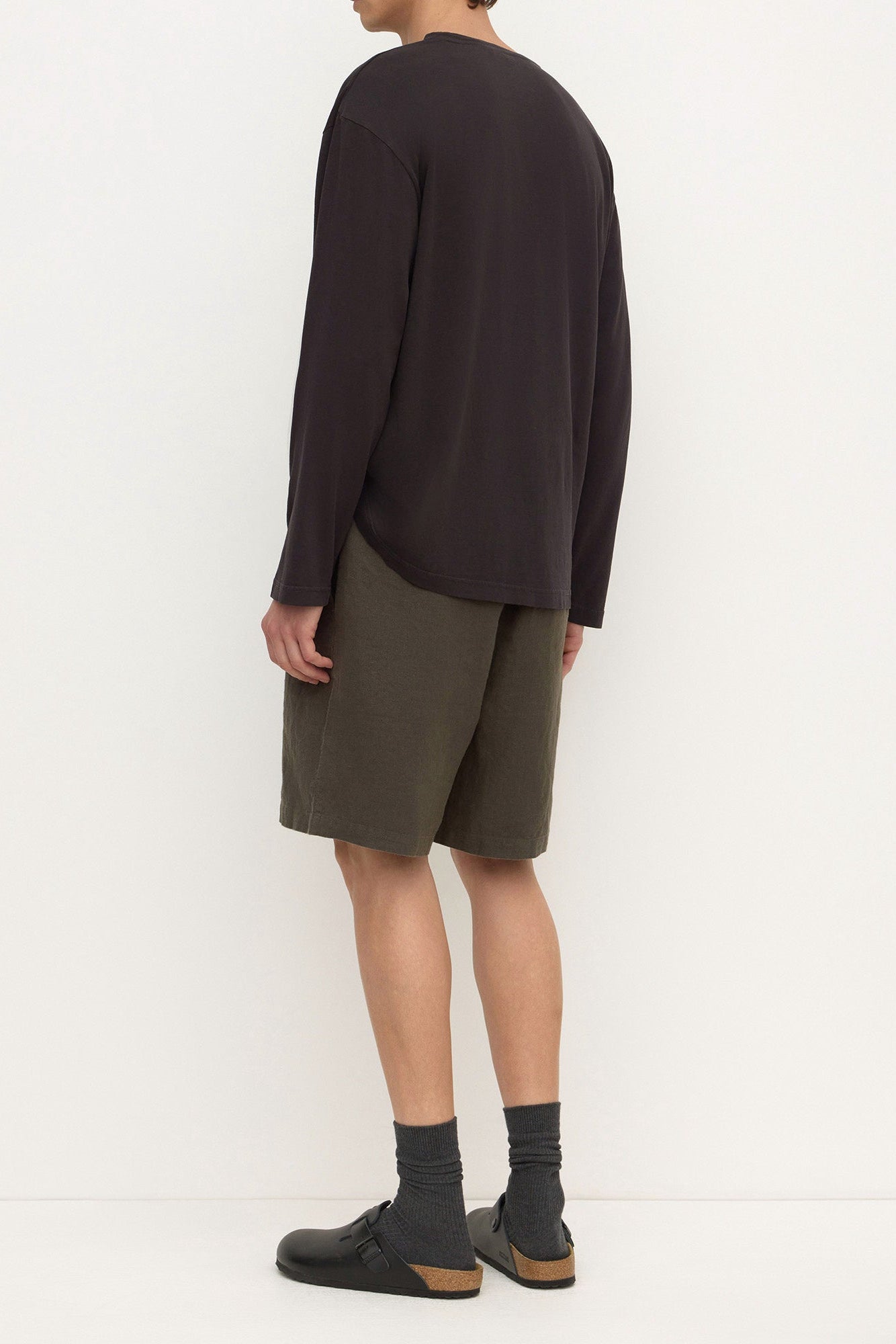 Finley Linen Short - Dark Military