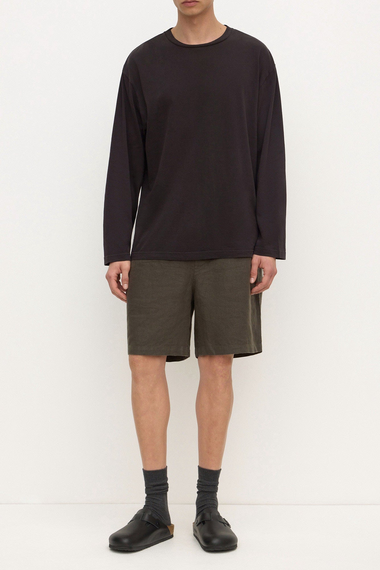 Finley Linen Short - Dark Military