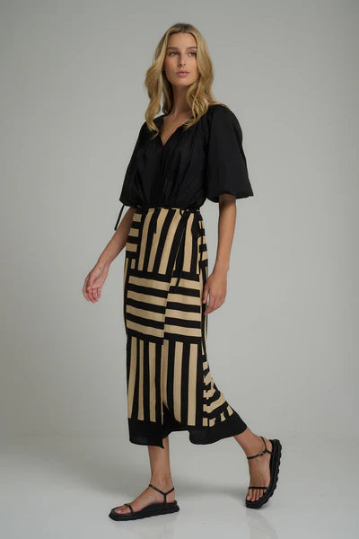 Hana Skirt Oxford - Pesto/Cashmere