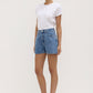 Boxy Denim Short - Dark Stone