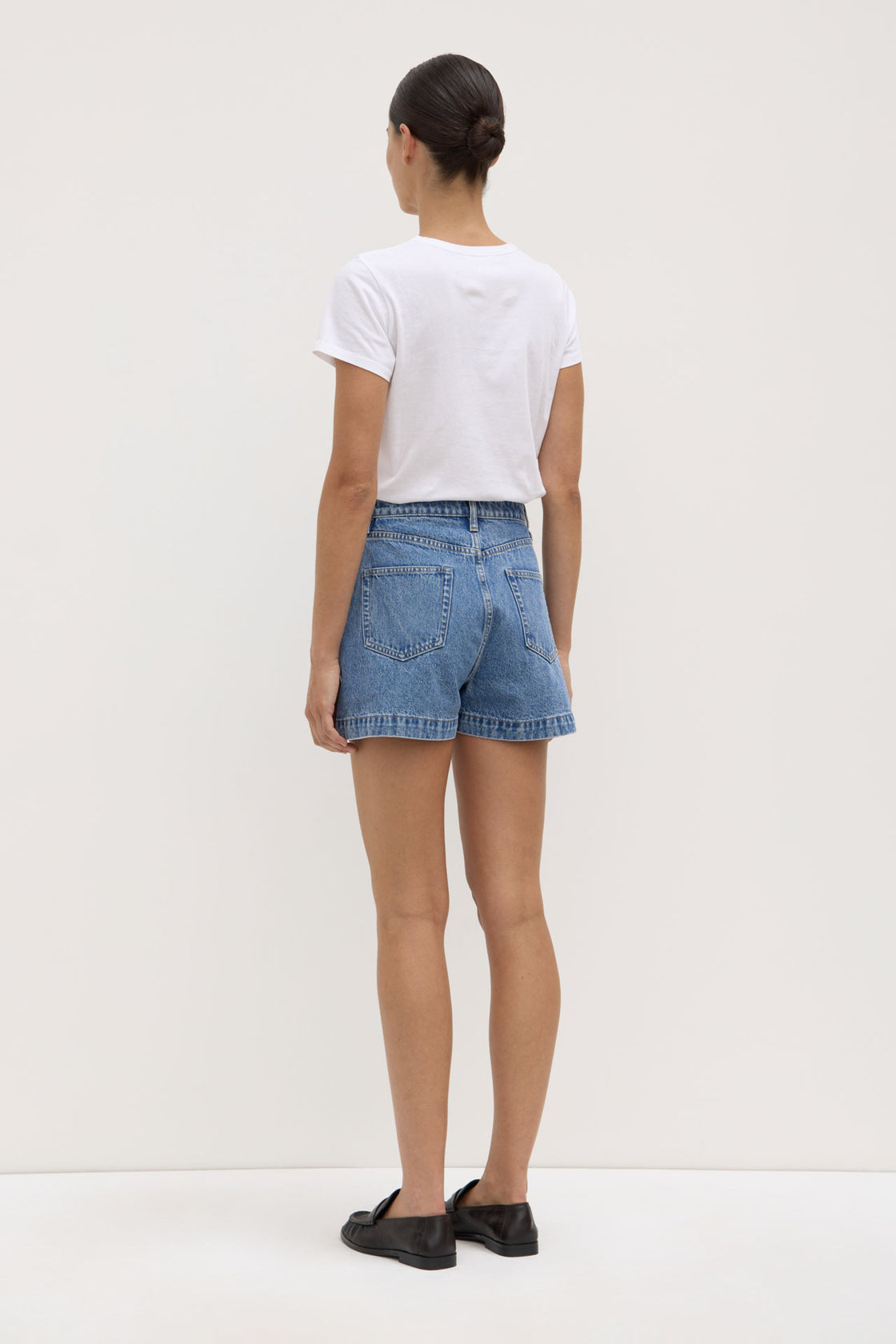 Boxy Denim Short - Dark Stone