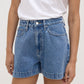 Boxy Denim Short - Dark Stone